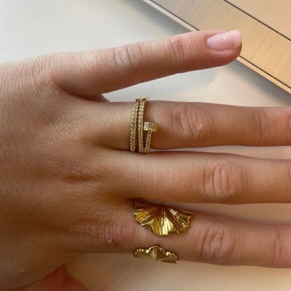 Designer Wrap Nail Ring in 14k Gold - Picture 4 of 10